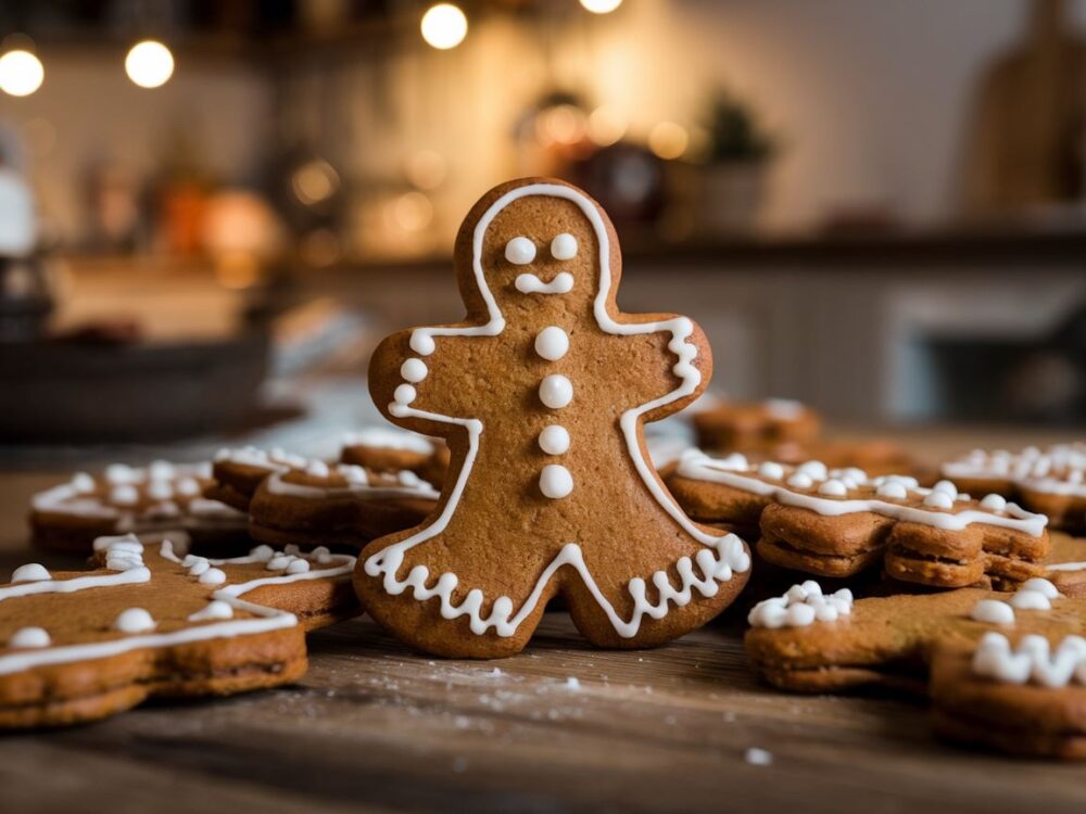 pierniki na drewnianym stole