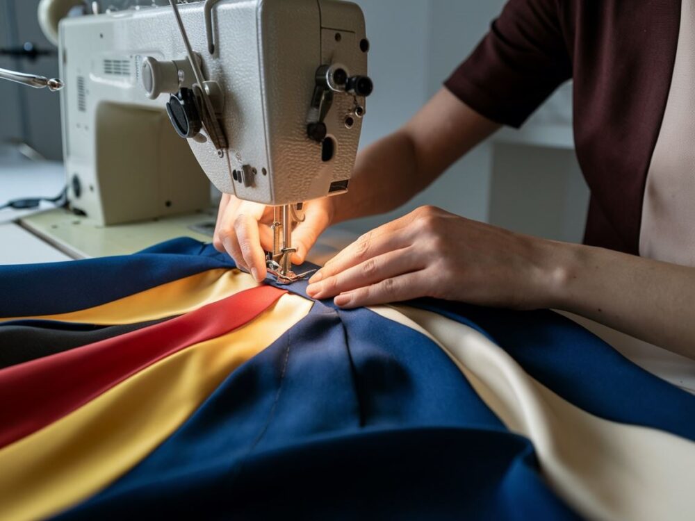 ręczne szycie sukienki