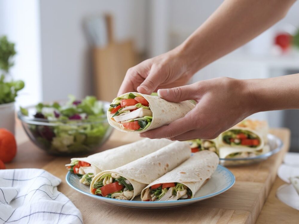 tortilla z warzywami
